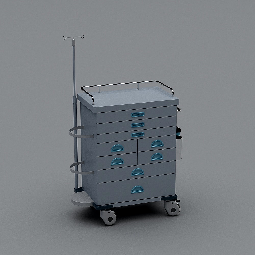Modern hospital check trolley-cart-2