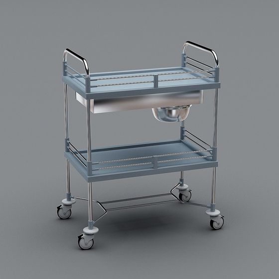 Realistic Medical Cart 3D Model for Healthcare Designs