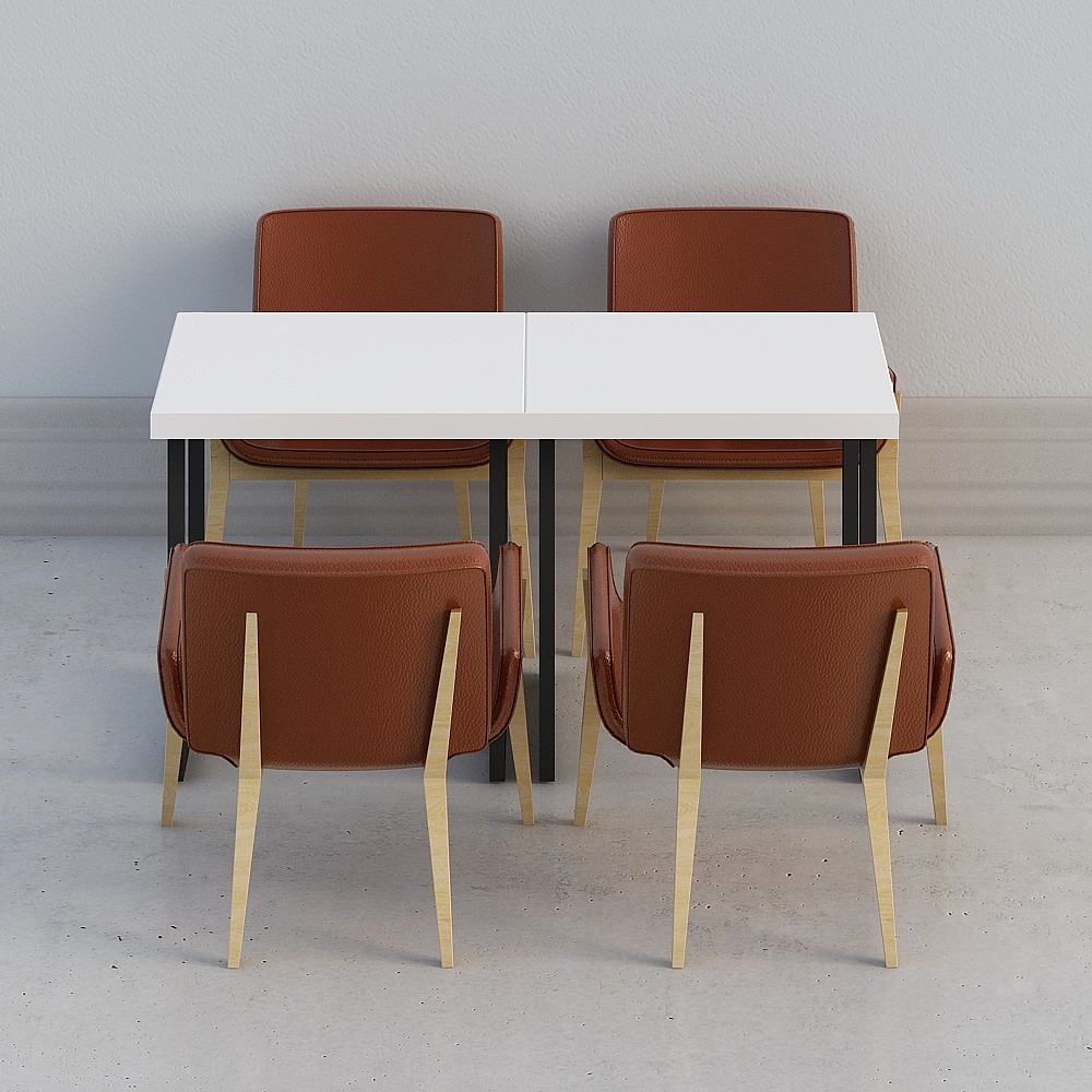 Urban Elegance Dining Set 3D model