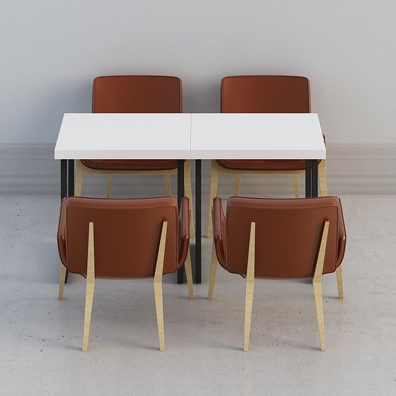 Urban Elegance Dining Set 3D model