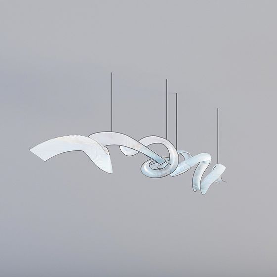 Luminous Flow Chandelier 3D Model