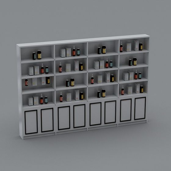Modern Minimalist Shelf 3D model