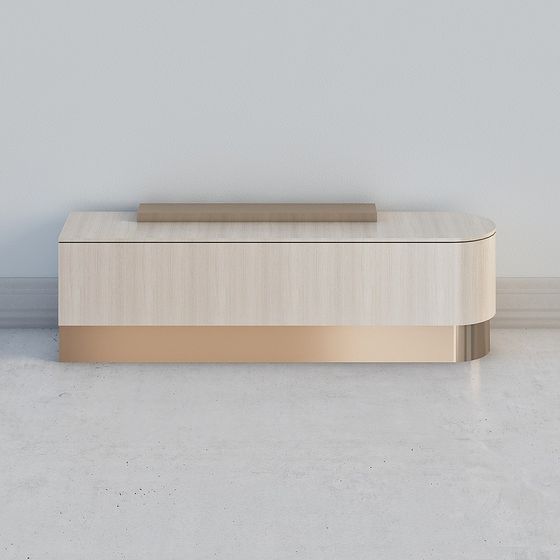 Streamlined Reception Desk 3D model