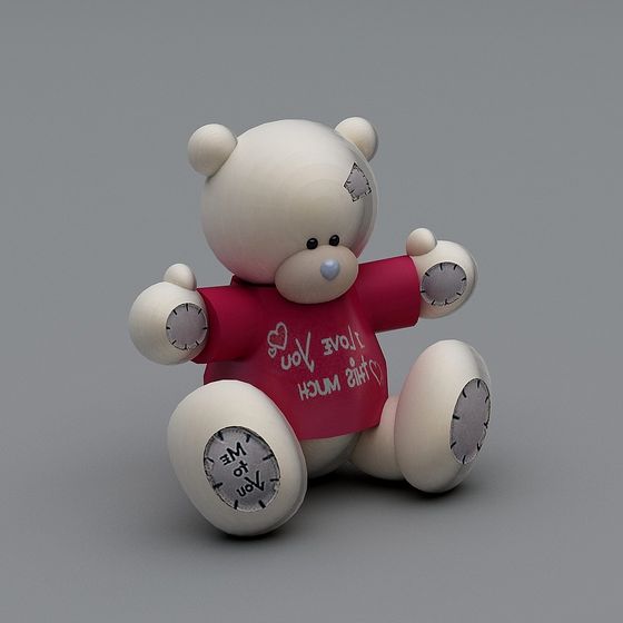 Adorable Teddy Bear 3D Model