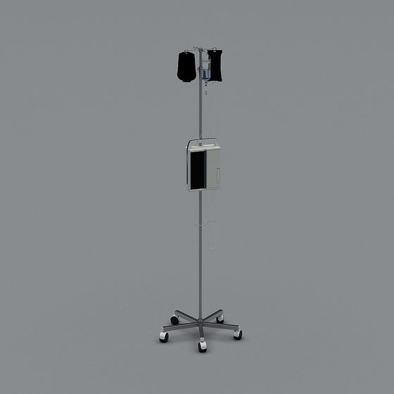 High-Detail IV Stand 3D model for Medical Design