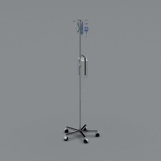 Realistic IV Stand 3D Model for Medical Environments