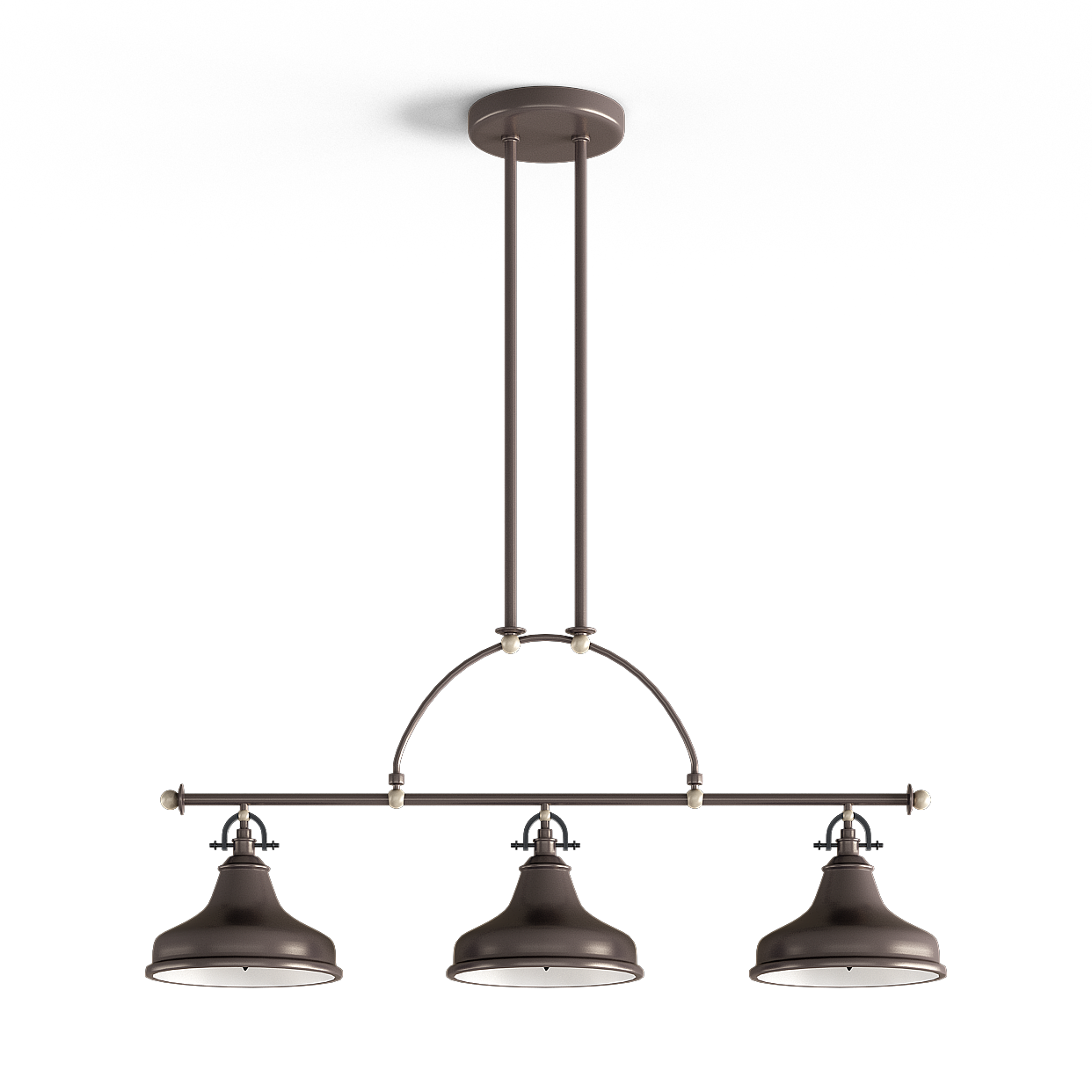 Vintage Industrial Pendant Light 3D Model – Bronze Matte Finish