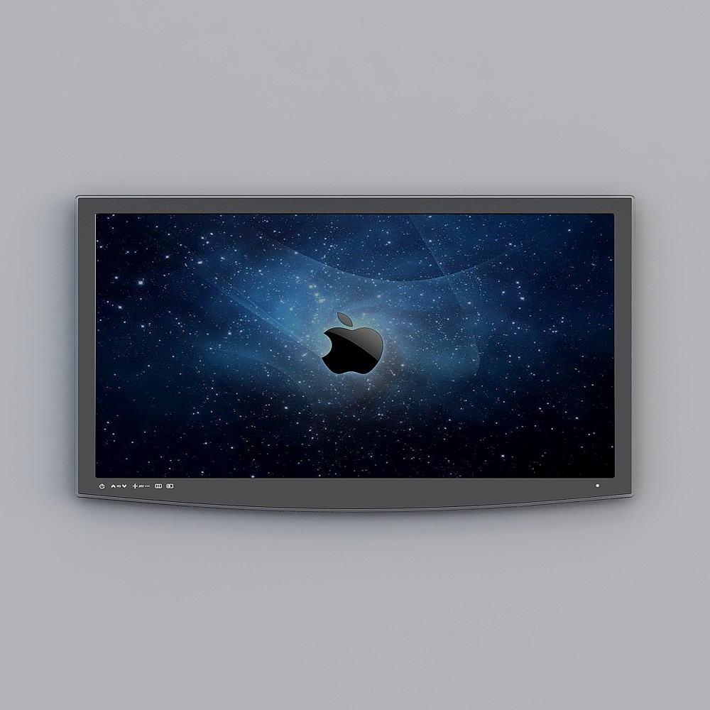 Sleek Curved Monitor 3D model
