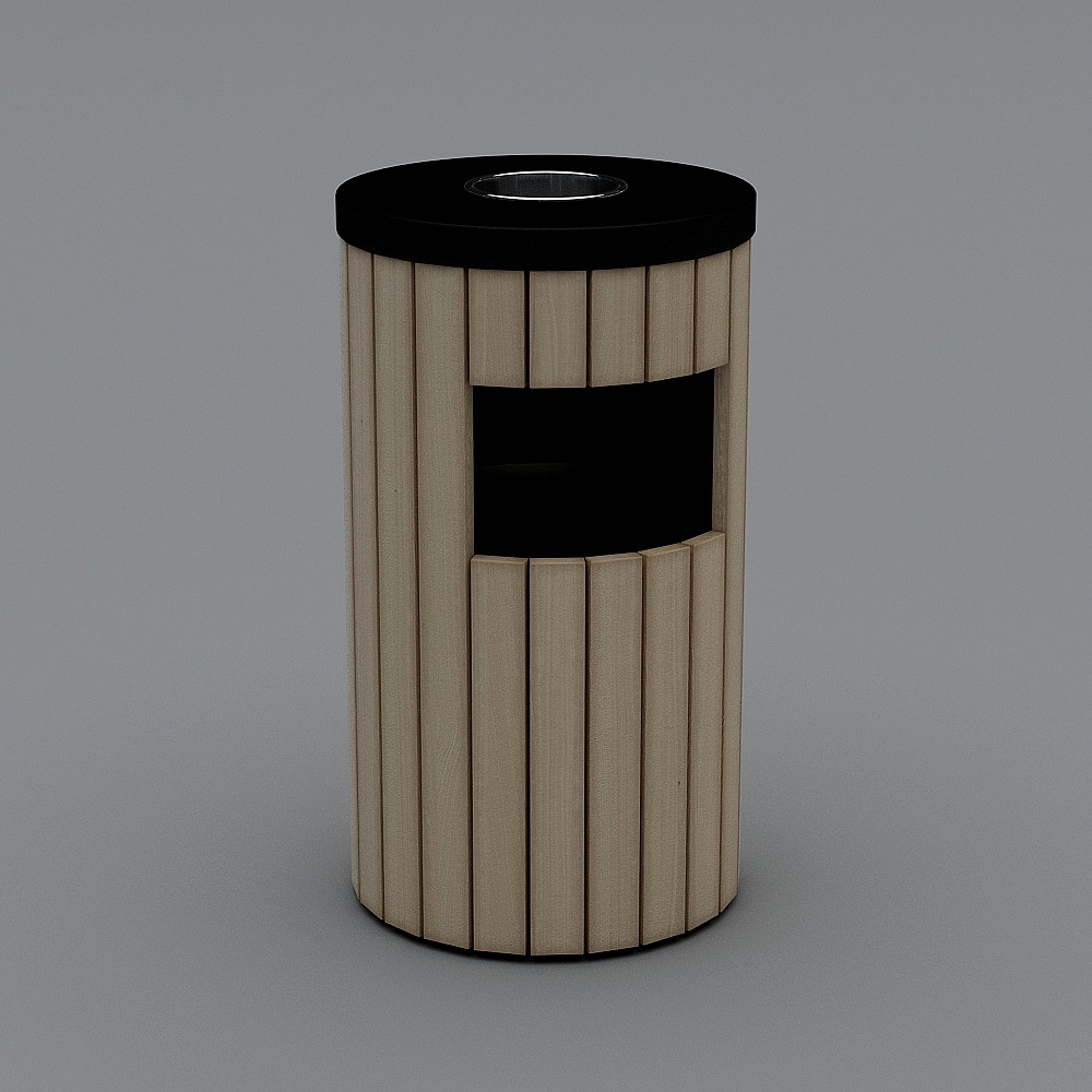 Minimalist Urban Trash Bin 3D model