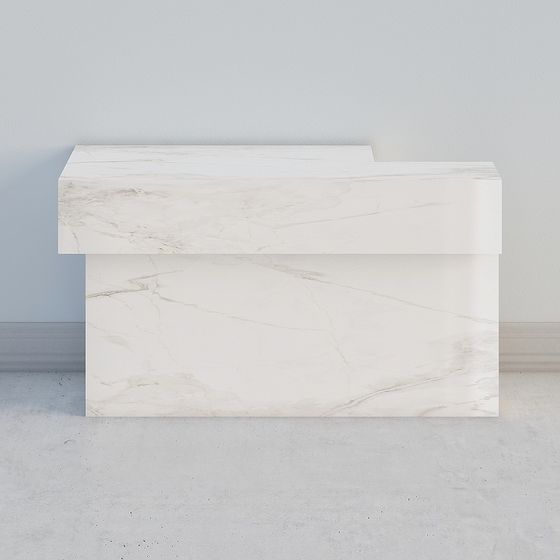 Elegant Marble Side Table 3D Model
