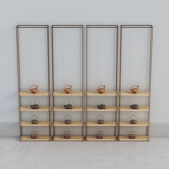 Elegant Open Bookshelf 3D model for Modern Spaces