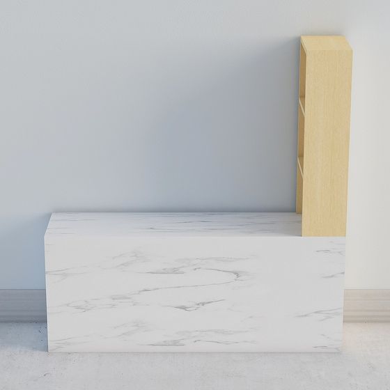 Marble Bookshelf 3D model