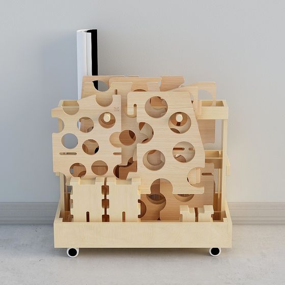 Labyrinth Cart 3D model - Unique Geometric Design