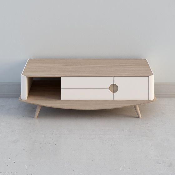 Streamlined TV Stand 3D model