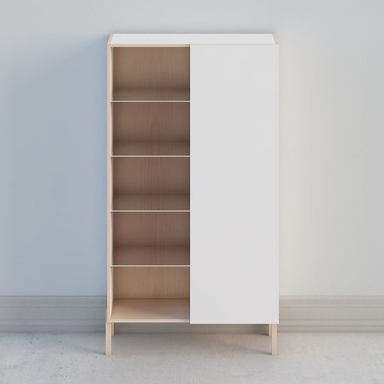 Stylish Bookshelf 3D model for Modern Interiors