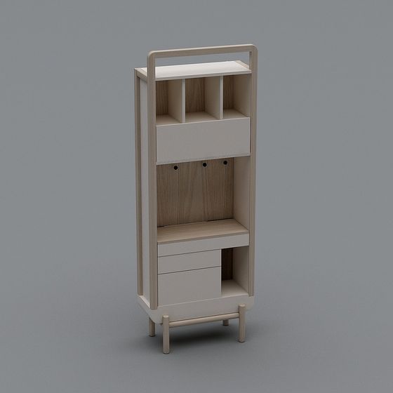 Modern Minimalist Bookshelf 3D model