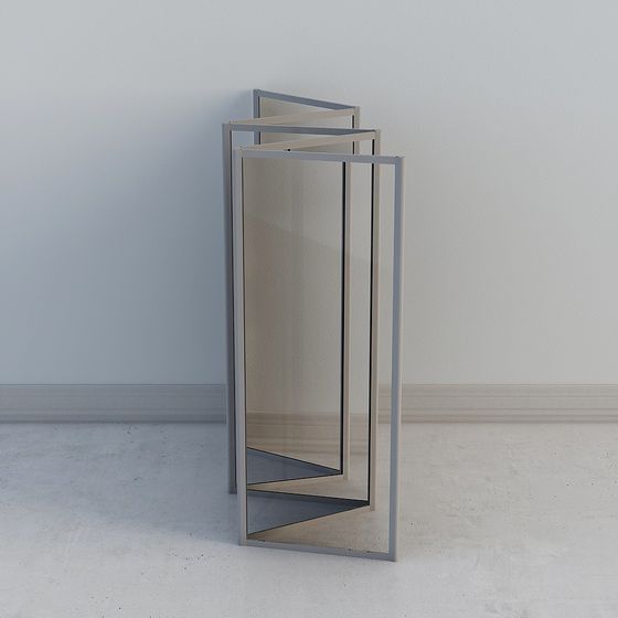 Stylish Origami Art Cabinet 3D model for Modern Interiors