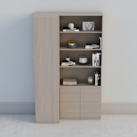 Stylish Modern Bookshelf 3D model