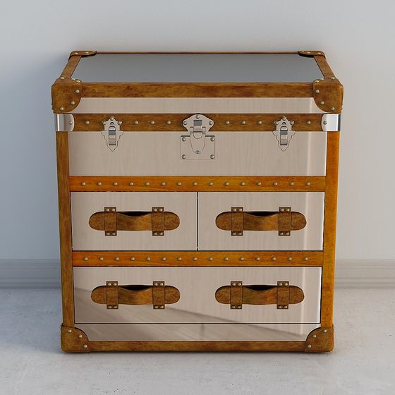 Vintage Trunk Chest 3D model for Creative Projects
