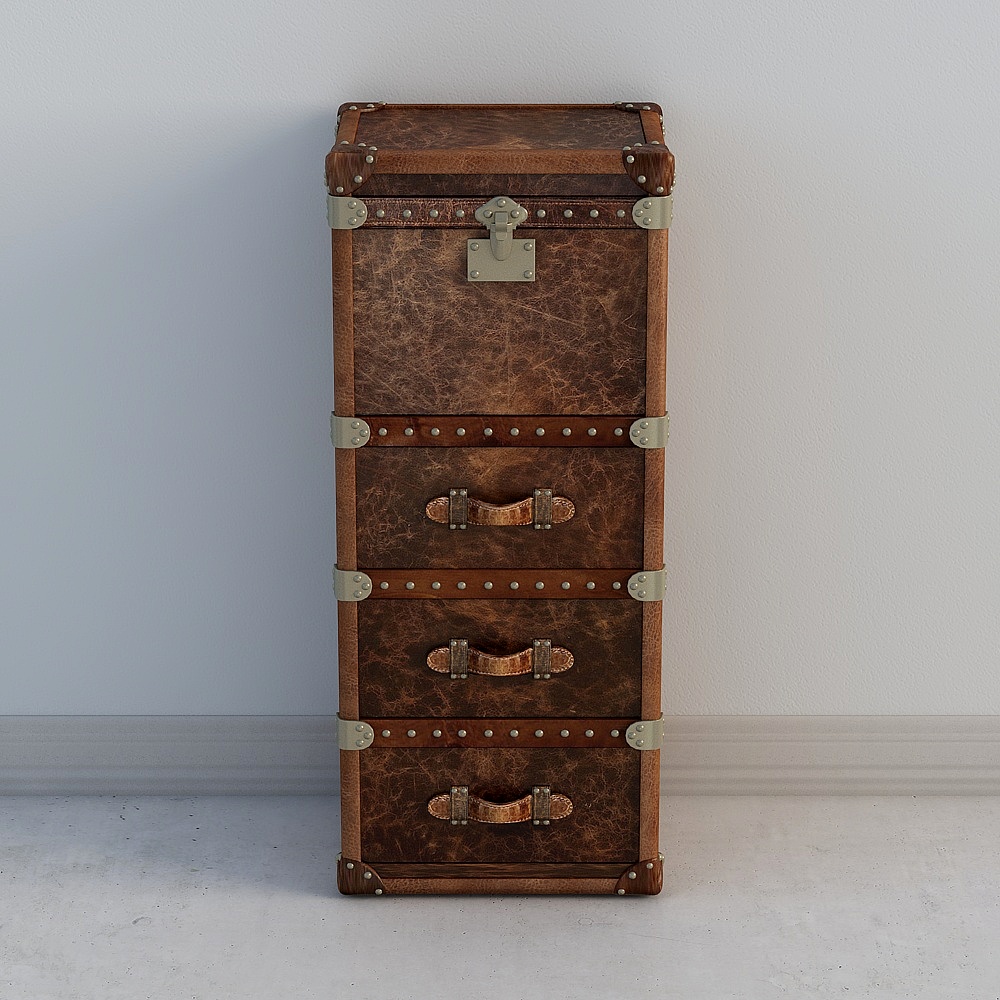 American_ST038_drawer chest leather suitcase
