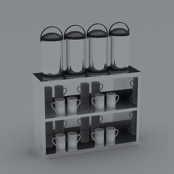 Modern Black Display Cabinet 3D Model for Elegant Spaces