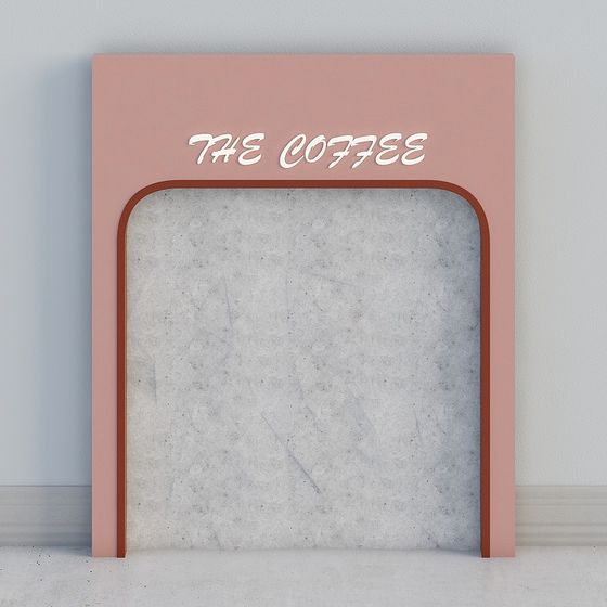 Unique Coffee Door 3D model for Creative Spaces