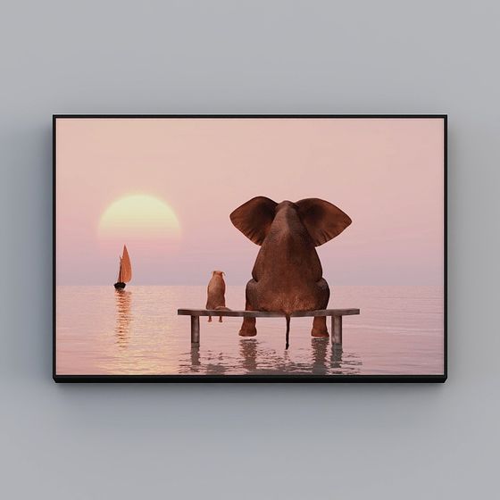 Roshan - Moderner Wind - Einfaches Zählerkasten-Wohnzimmer-Dekorationsgemälde - langer Liebesbegleiter (Banner) H