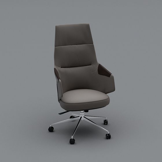 Chic Brown General Manager Office Chair 3D Model for Professional Spaces