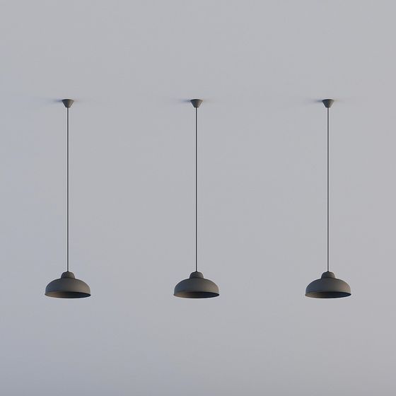 Elegant Suspended Light Series 3D model
