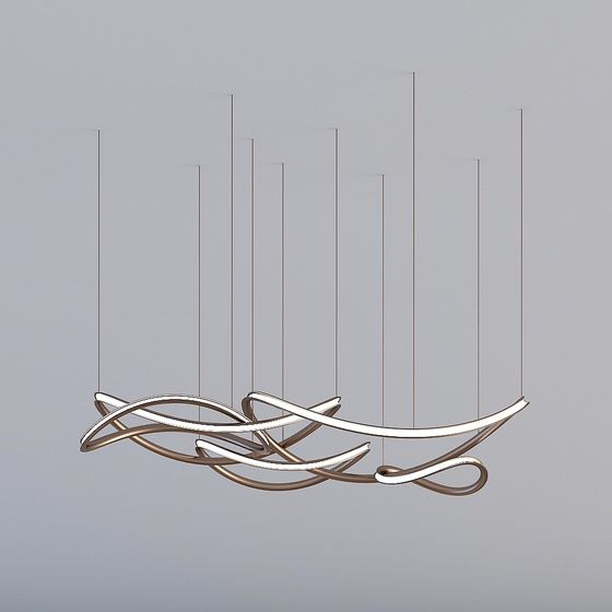Flowing Light Chandelier 3D model
