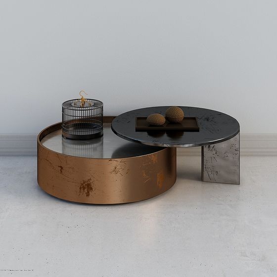 Combinazione di divano doppio in tessuto americano - tavolino