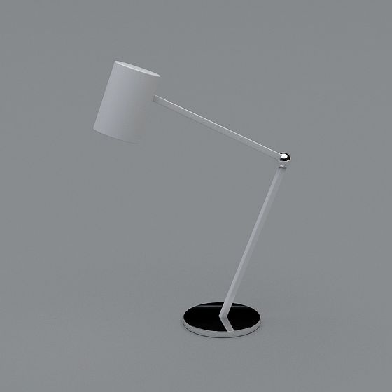 Nordic White Table Lamp 3D Model