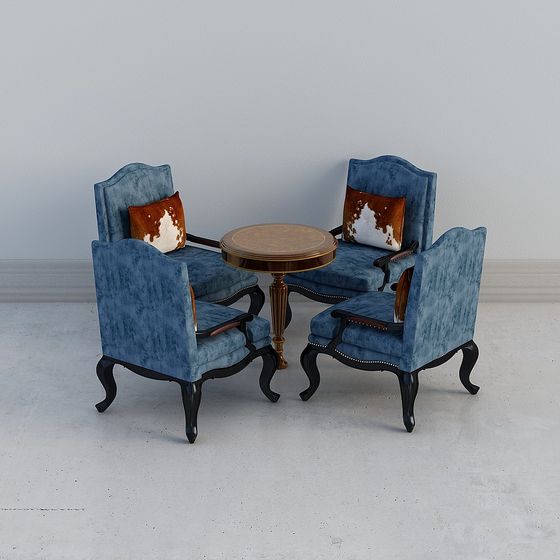 ヨーロッパスタイルのカフェテーブルと椅子の組み合わせ