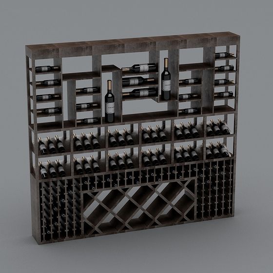 Vintage Wine Rack 3D model