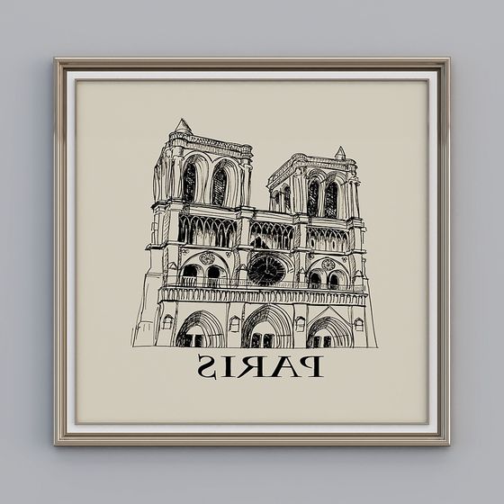 Notre-Dame Cathedral Low Poly 3D model for Creative Use