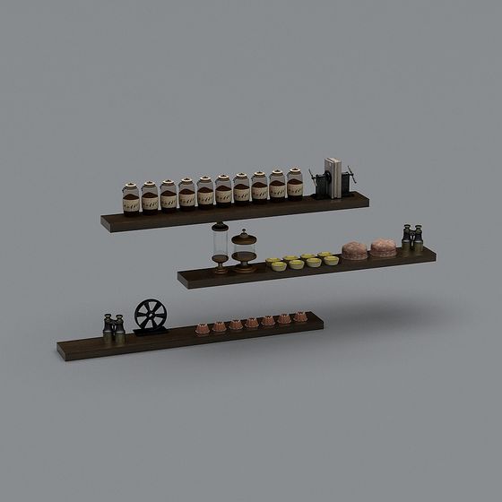Retro Coffee Rack 3D model