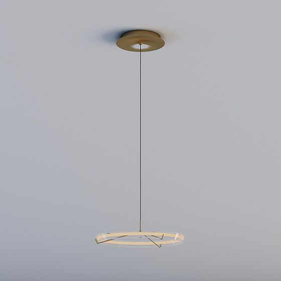 Elegant Low-Poly Chandelier 3D model