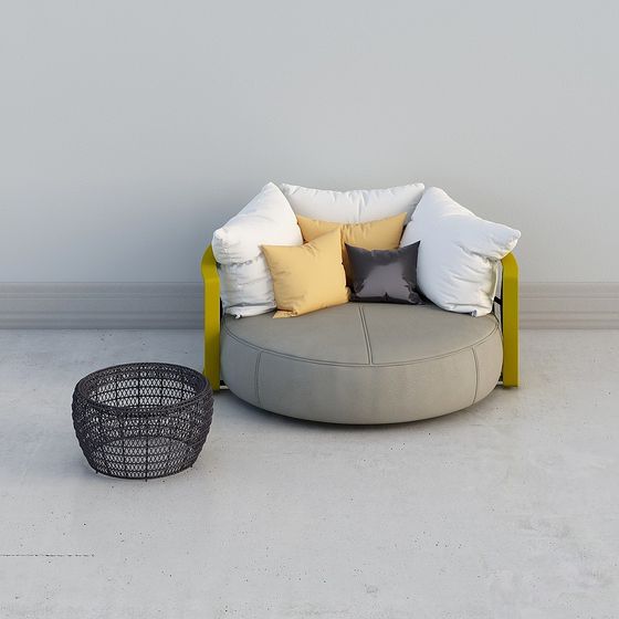 Round Sofa 3D Model for Contemporary Home Designs