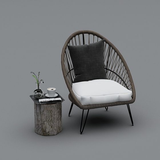 Cozy Woven Chair 3D model