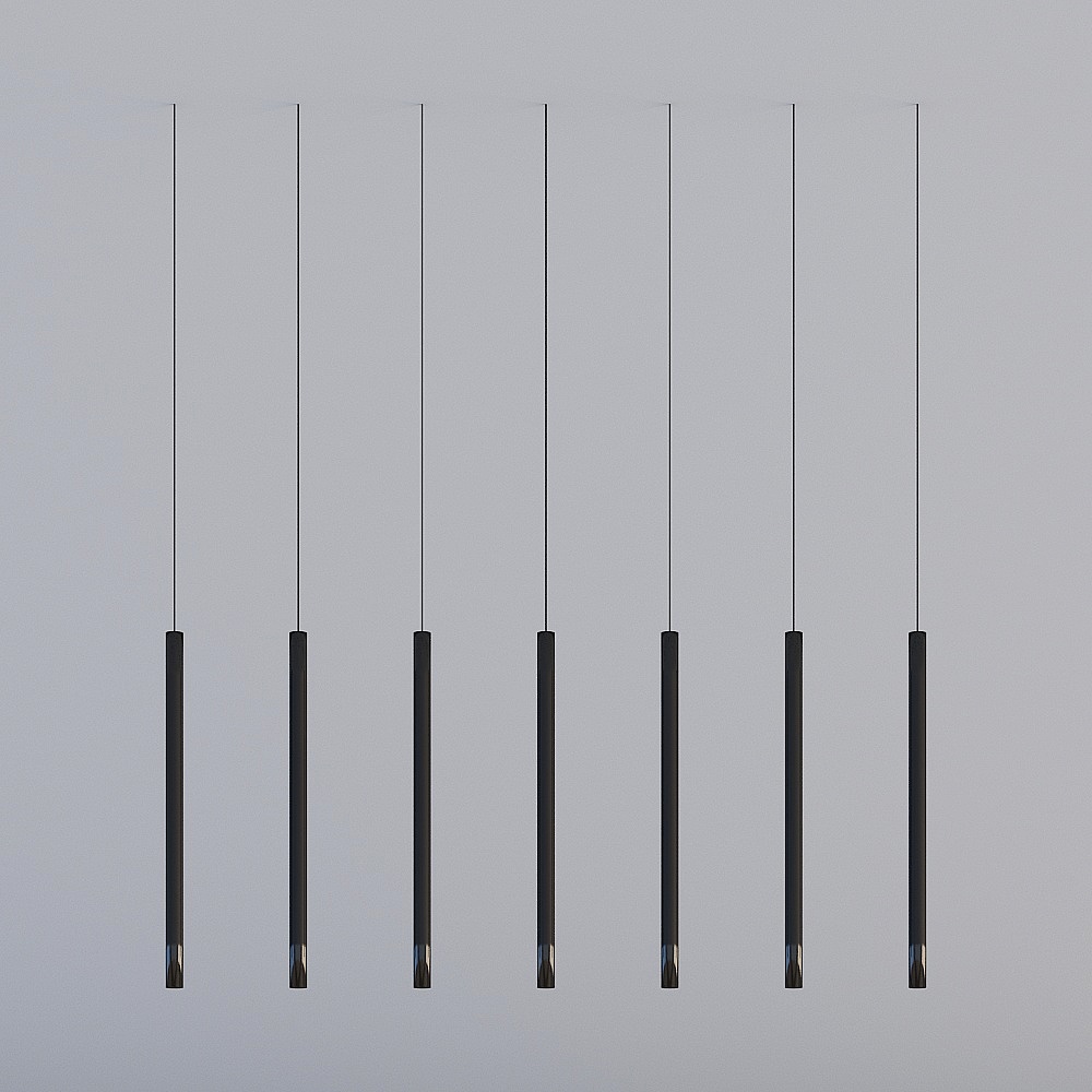 Elegant Low-Poly Chandelier 3D model