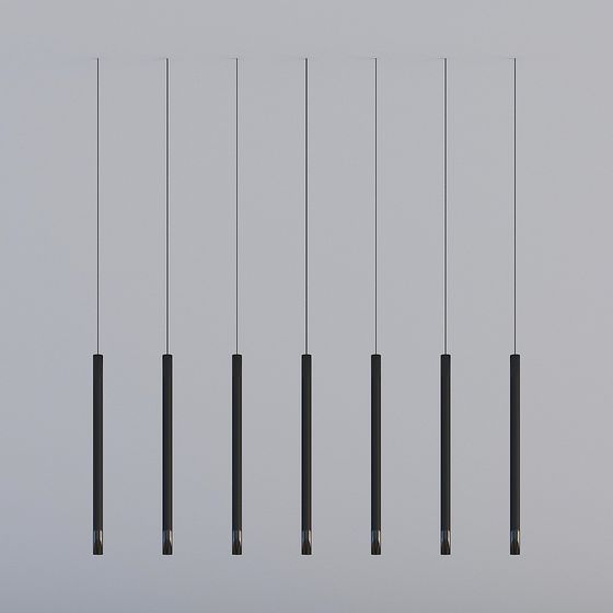 Elegant Low-Poly Chandelier 3D model