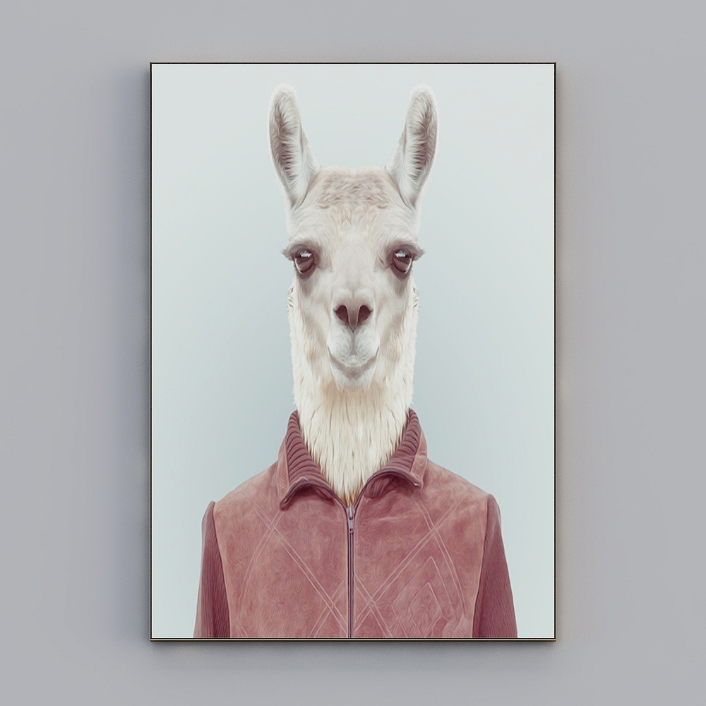 Chic Alpaca 3D Model for Creative Projects