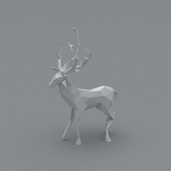 Low-Poly Deer 3D Model for Creative Projects
