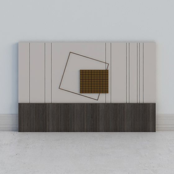 Stylish Abstract Geometric Art Screen 3D model