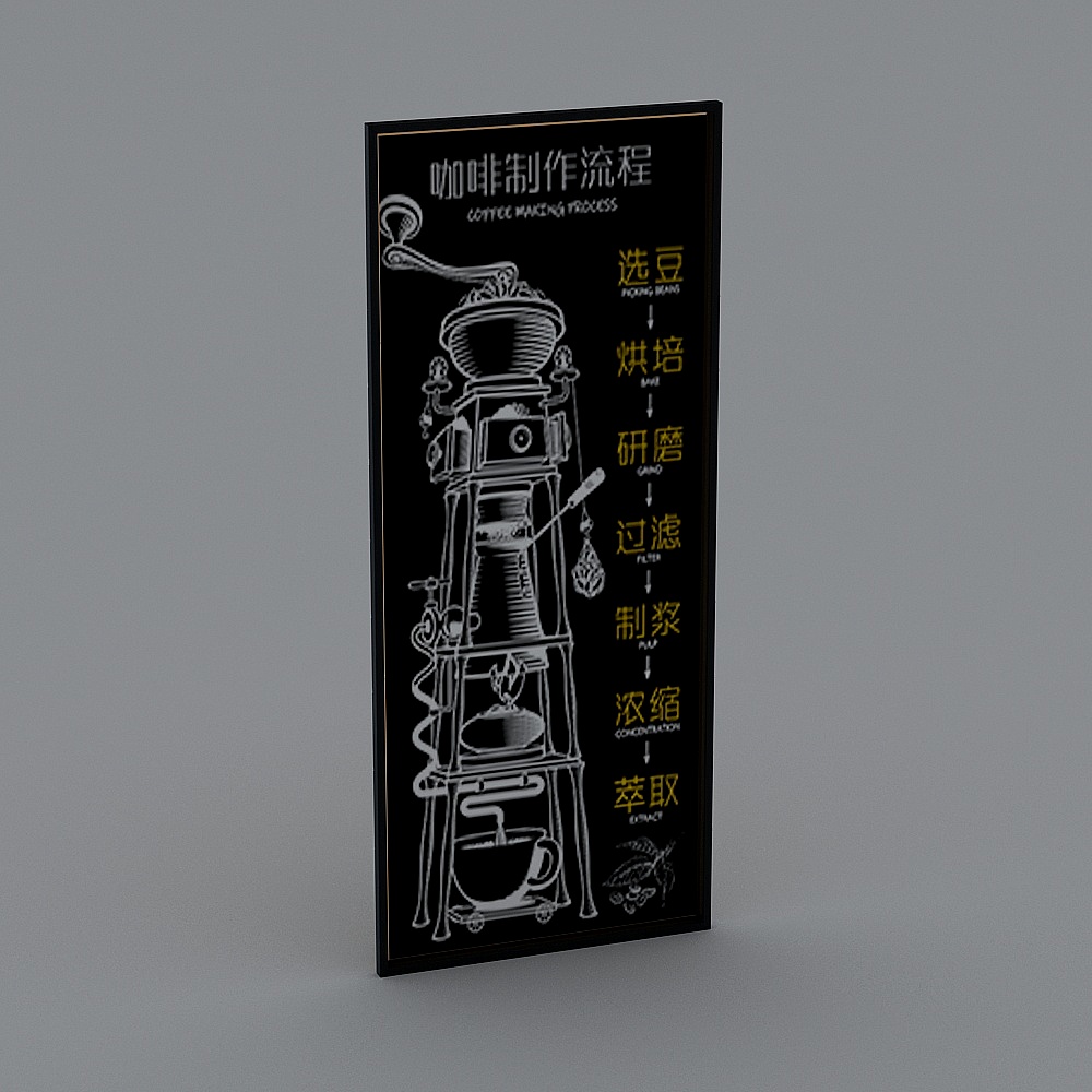 Industrial style blackboard painting billboard 8