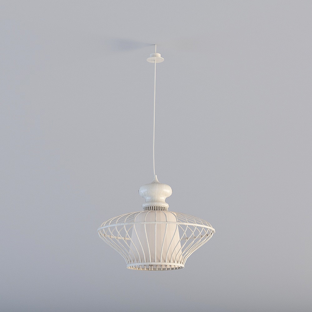 Futuristic Low-Poly Chandelier 3D model