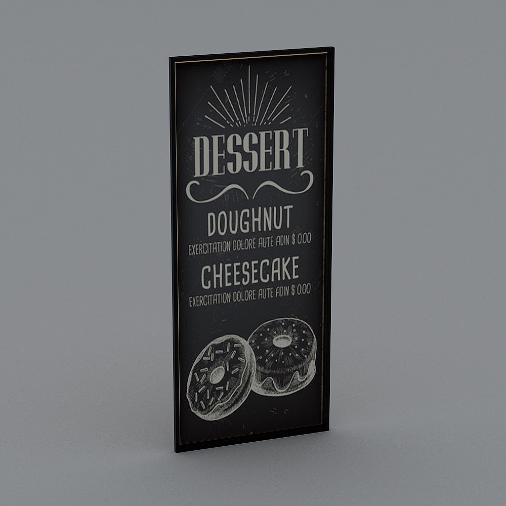 工業風格黑板畫廣告牌3