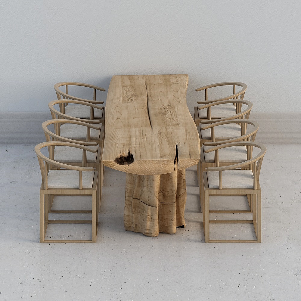 New Chinese restaurant - 8 people bench table and chair combination