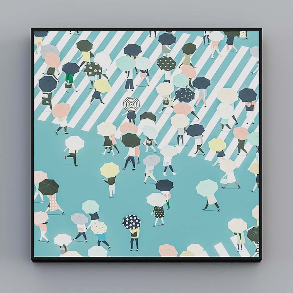 Roshan - Modern Wind - Minimalist Living Room Decorative Painting - Accompany you on Child Walk I