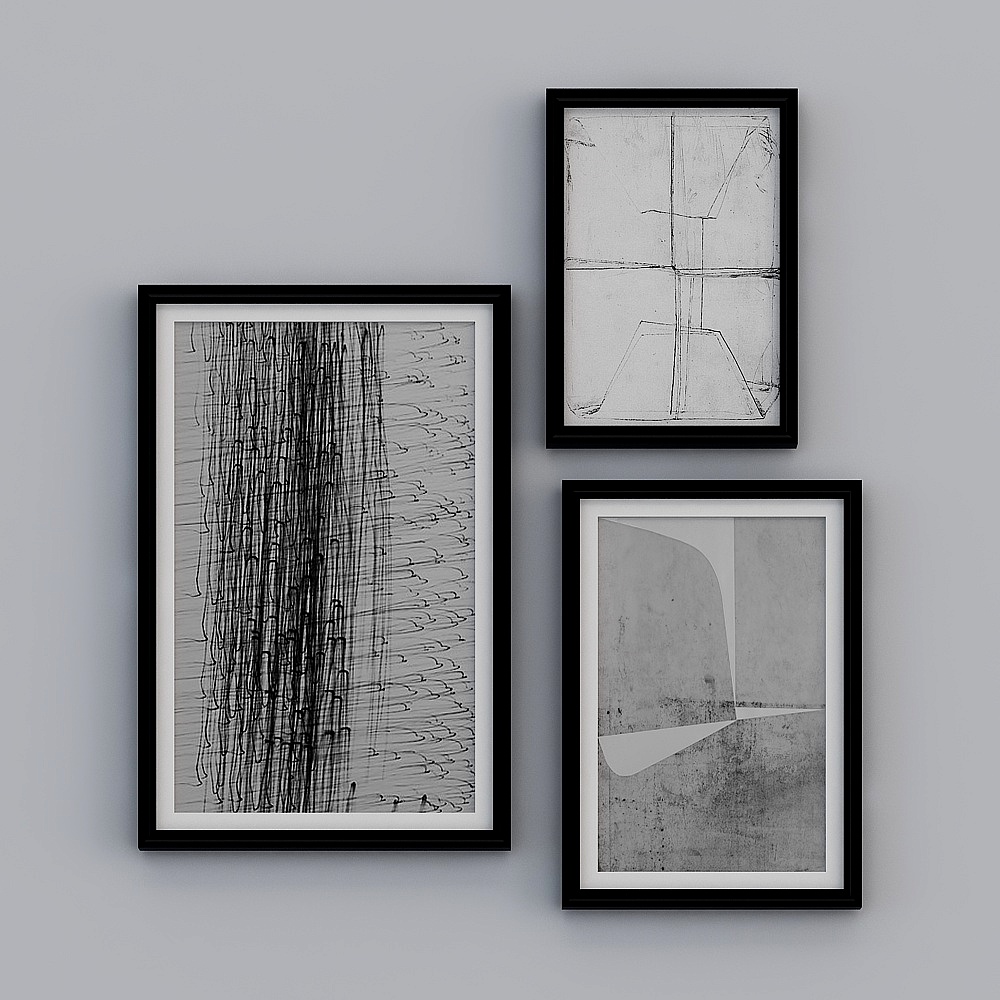 Modern fabric sofa combination-8-wall painting